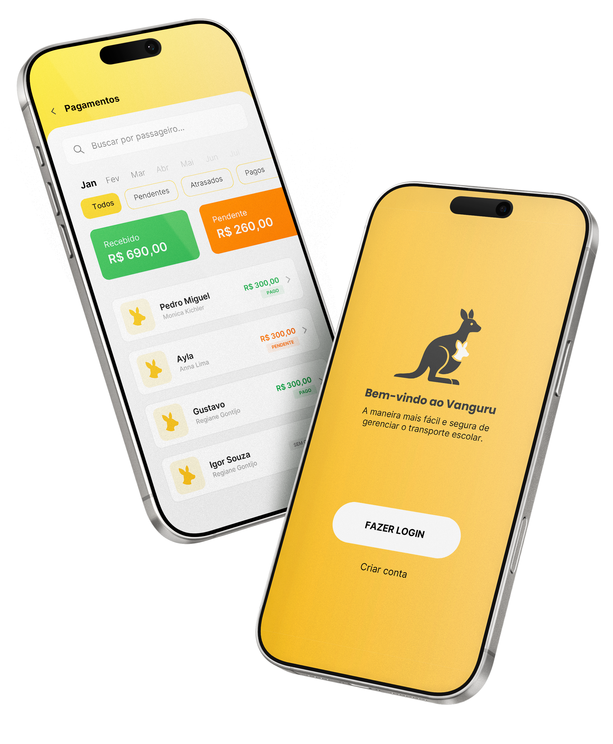 Vanguru App Mockup